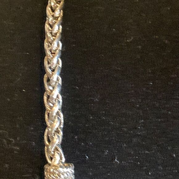 Necklace floral heart beautifully made Silver-tone - Picture 4 of 5